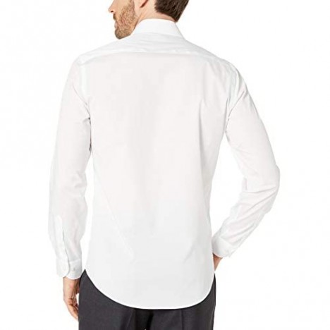 Brand - Buttoned Down Men's Xtra-Slim Fit Stretch Poplin Dress Shirt Supima Cotton Non-Iron Spread-Collar