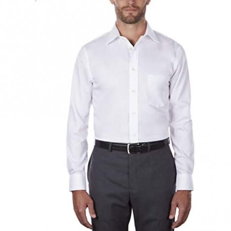Chaps Men's Dress Shirt Regular Fit Non Iron Stretch Solid