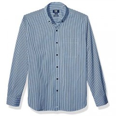 Cutter & Buck Men's Long Sleeve Anchor Gingham Button Up Shirt