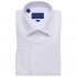 David Donahue Mens Trim Fit Long Sleeve Striped Dress Shirt  White/Pink