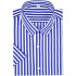 DOKKIA Men's Casual Business Sleeved Vertical Striped Slim Fit Dress Shirts