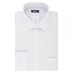 IZOD Men's Dress Shirt Regular Fit Stretch Solid Spread Collar