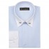 Oxford Pin Collar Shirt - Mens Business  Wedding & Dress Shirts with Collar Bar