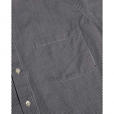 Van Heusen Men's Regular Fit Gingham Button Down Collar Dress Shirt Black Small