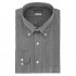 Van Heusen Men's Regular Fit Gingham Button Down Collar Dress Shirt  Black  Small