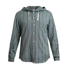 virblatt - Beach Shirts for Men | Cotton | Hippie Shirts Boho Summer Shirts for Men | Hooded | Cotton Shirt Casual Kurta