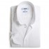 Xoos Paris - Men Fitted Jacquard Shirt Long Sleeves Italian Collar - White