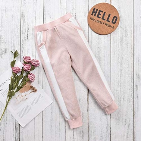Aalizzwell Toddler Little Girls Pullover Sweatshirt Jogger Pants Fall Winter Spring Clothes Outfits