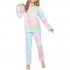 Arshiner Girls Tie Dye Pajamas Set Long Sleeve T-Shirt Tops and Pants Two Piece Outfit Fall Winter Clothes