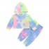 Camidy Toddler Girl Tie Dye Hoodies Clothes Sweatsuit Outfits Pullover Sweatshirt Pant Set for 1-6T Kids