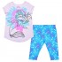 Disney 2-Pack Little Mermaid Girl's Ariel Tee Shirt and Capri Leggings Set for Toddlers