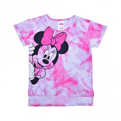 Disney Girl's 3-Pack Minnie Mouse Tie Dyed Tee and Legging Set with Hair Scrunchie