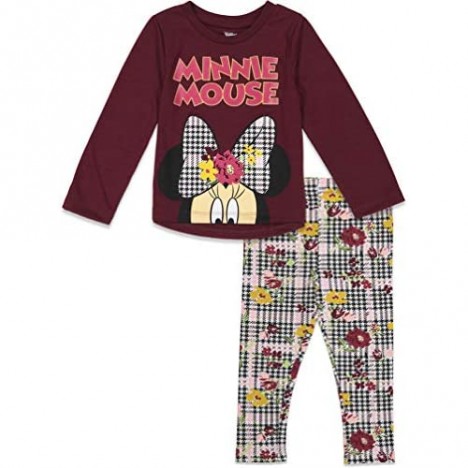 Disney Minnie Mouse Girls T-Shirt and Leggings 3 Piece Set