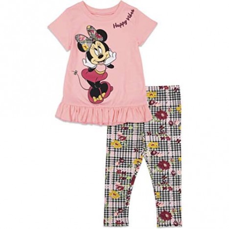 Disney Minnie Mouse Girls T-Shirt and Leggings 3 Piece Set