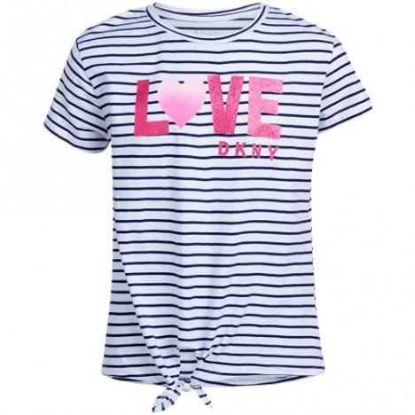 DKNY Girls' Pants Set – 3 Piece T-Shirt Tank Top and Leggings Kids Clothing Set