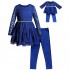 Dollie & Me Girls Size 4-14 Royal Blue Lace Cascade Tunic Leggings Set