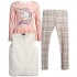 Freestyle Revolution Girls Vest Set - Long Sleeve T-Shirt  Leggings  and Vest