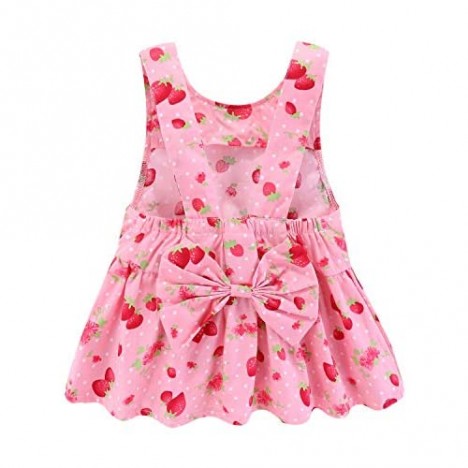 Mud Kingdom Strawberry Girls Outfits Summer Holiday Cute Backless