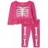 The Children's Place Girls' Toddler Halloween Glow Skeleton Outfit Set
