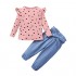 Toddler Infant Baby Girl Clothes Long Sleeve Ruffle Tops + Pants Cotton Baby Girl Outfit Set