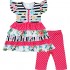 Boutique Clothing Girls Pernickety Tiered Ruffle Dress Capri Clothing Set - School  Summer Playtime Clothing