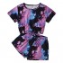 Little Girls Summer Outfit Set Tie-Dye Round Collar Short Sleeve Top T-Shirt+Elastic Drawstring Shorts 2Pcs Set Clothes