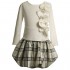 Bonnie Jean Big Girls' Knit Top With Cascading Ruffle To Taffeta Bubble Skirt