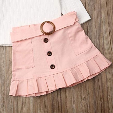 Casual Toddler Girl Clothes Long Sleeves Knit Top Mini Skirt Set Toddler Girl Spring Fall Winter Outfit Clothing