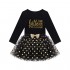 JanJean Toddler Little Girls 2Pcs Fancy Birthday Outfit Long Sleeve Shirt Top with Polka Dot Tutu Skirt Princess Dress