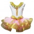 Petitebella Bling Gold 1 to 6 White Shirt Pink Gold Petal Skirt Outfit