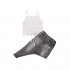 Toddler Girls 2Pc Summer Clothing Set Sleeveless Sling Top + Irregular Hem Denim Skirts Kid 's Suit