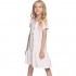 Arshiner Girls T-Shirt Short Sleeve Solid Color Skater Casual Twirly Dress