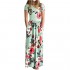 Dutebare Girls Summer Short Sleeve Floral Maxi Dress Casual Long Dresses with Pockets