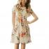 GOSOPIN Girls Long Sleeve Floral Pleated Swing Casual Maxi Dress Pocket 4-13Y