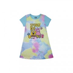 Nickelodeon Girls Spongebob and Patrick Multicolored Graphic T-Shirt Dress