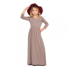 Pastel by Vivienne Honey Vanilla Girls' Fit and Flare Maxi Dress with Easy Removable Label