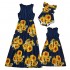PopReal Mommy and Me Maxi Dresses Floral Print Spaghetti Strap Summer Casual Sleeveless Matching Outfits