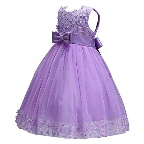 Acecharming Baby Girls Dress Flower Bridemaid Girl Lace Wedding Party Ball Gown Dresses 1-10 Years