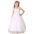 Bow Dream Lace Flower Girl Dress Tulle Wedding First Holy Communion Baptism Dress