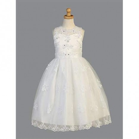 First Communion Dresses for Girls 7-16 Holy 1st Communion Dress White Vestidos de Primera Comunion para Niñas Plus Size