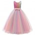 Glamulice Flower Girl Sequence Sequin Rainbow Tulle Wedding Party Dresses Bridesmaid Birthday Pageant Ball Gown 2-16Y