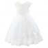 Miama Cap Sleeves Beaded Lace Tulle Wedding Flower Girl Dress Junior Bridesmaid Dress