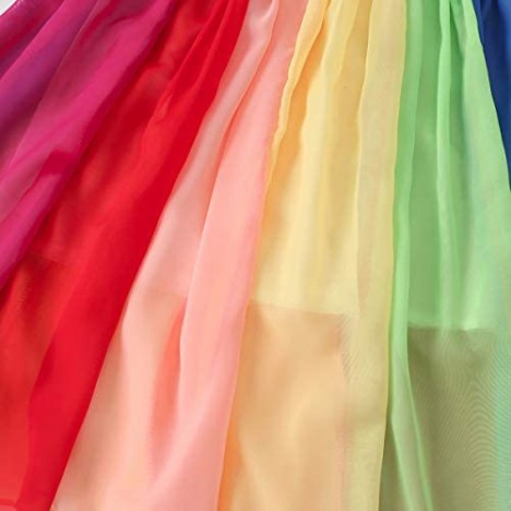 Toddler Kids Baby Girl Summer Dress Clothes Rainbow Ruffle Strap Dress Backless Princess Sundress Playwear Outfits