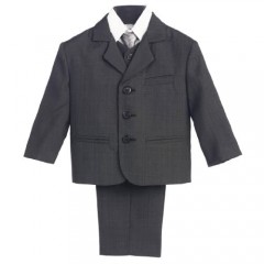 5 Piece Khaki Suit with Shirt Vest and Tie