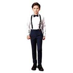 Boihedy Boy Formal Suit Set Toddler Boy Suspender Outfit