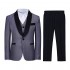 Boyland Boys Suits Slim Fit Shawl Lapel 3 Pieces Tuxedo Suit Jacket Vest Pants White Wedding Party Prom