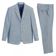 Gioberti Kids and Boys Linen Suit Set Jacket and Dress Pants