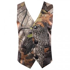 HBDesign Boys 1 Piece 3 Button Custom Casual Dress Camouflage Vest