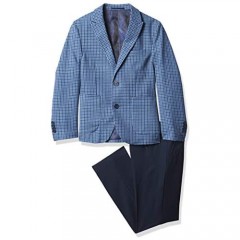 Isaac Mizrahi Boys' Slim Fit 2-Piece Double Check Contrast Suit