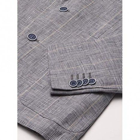 Isaac Mizrahi Boys' Slim Fit 2-Piece Multi-Plaid Contrast Suit